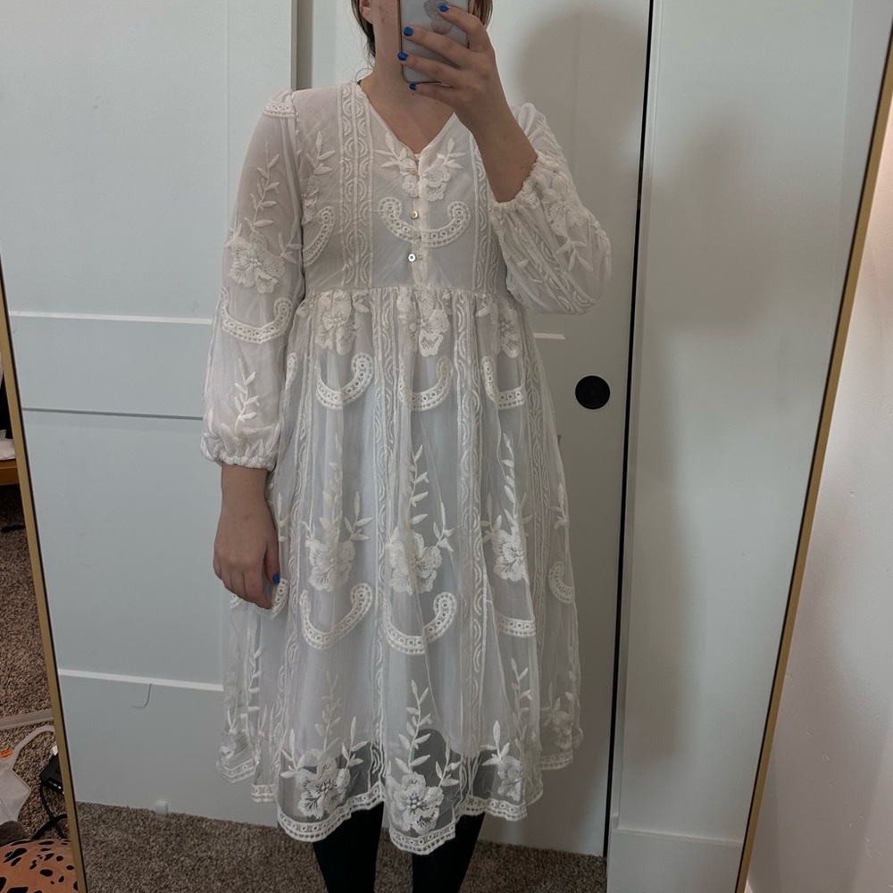 White Lacy Dress
